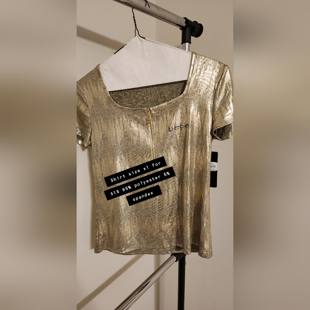Metallic Gold Bebe Shirt